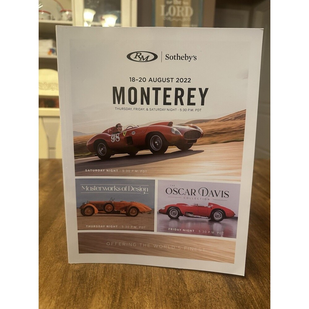 2022 RM Sotheby's Monterey Auction Brochure Flyer Ferrari 410 Sport Spider NM
